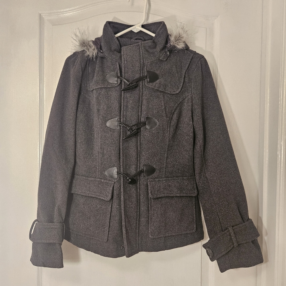 YMI brand outerwear winter heavy coat women's size S Small peacoat